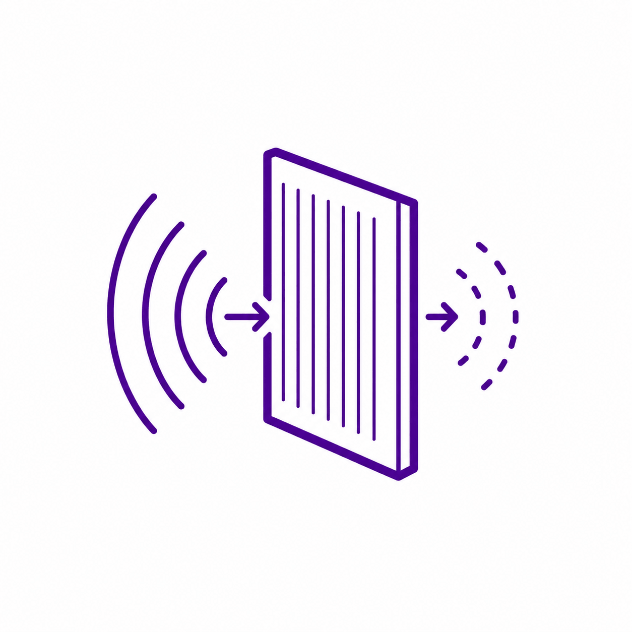 Sound absorption icon
