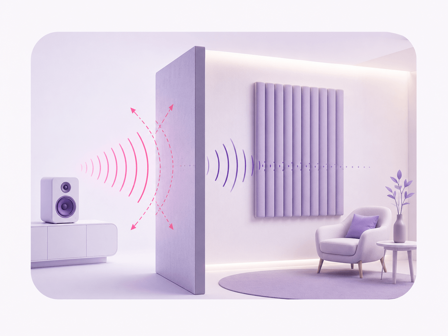 Sound absorption and soundproofing visual