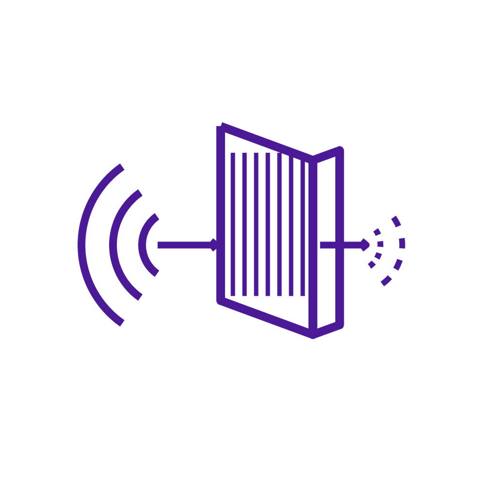 Sound absorption icon