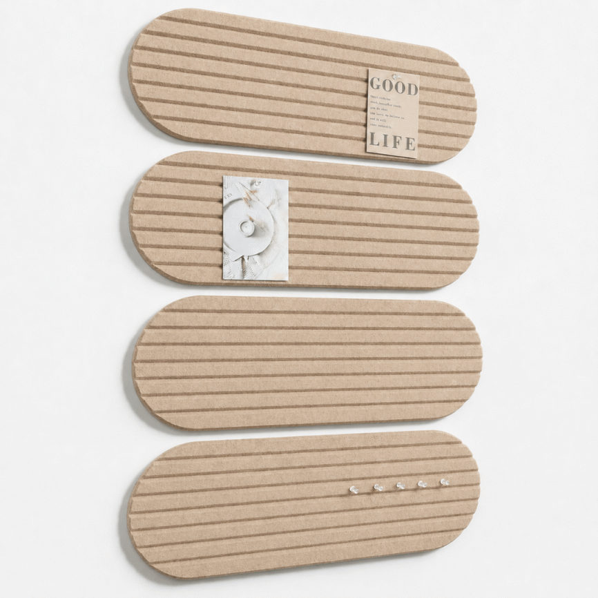 Slat Strip Pinboard - Sand